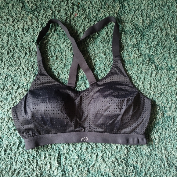 VSX Sports Bra Victoria's Secret Black Mesh Size 34C - Picture 1 of 14